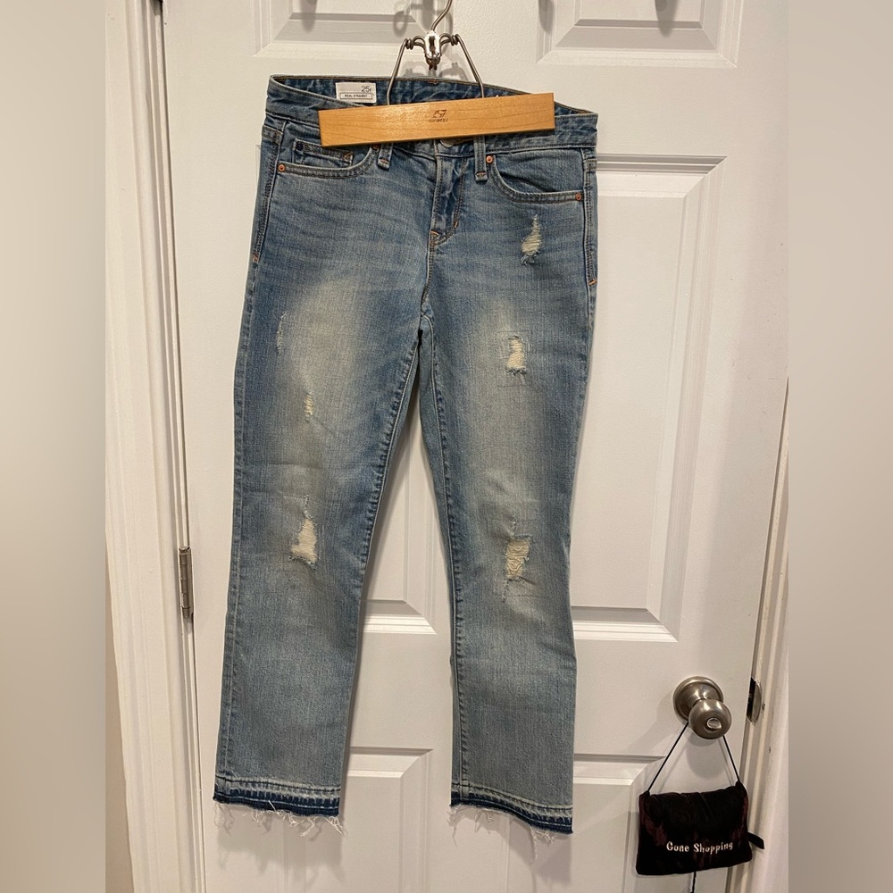 Gap 1969 Real Straight Jeans | Distressed | Size 25r
